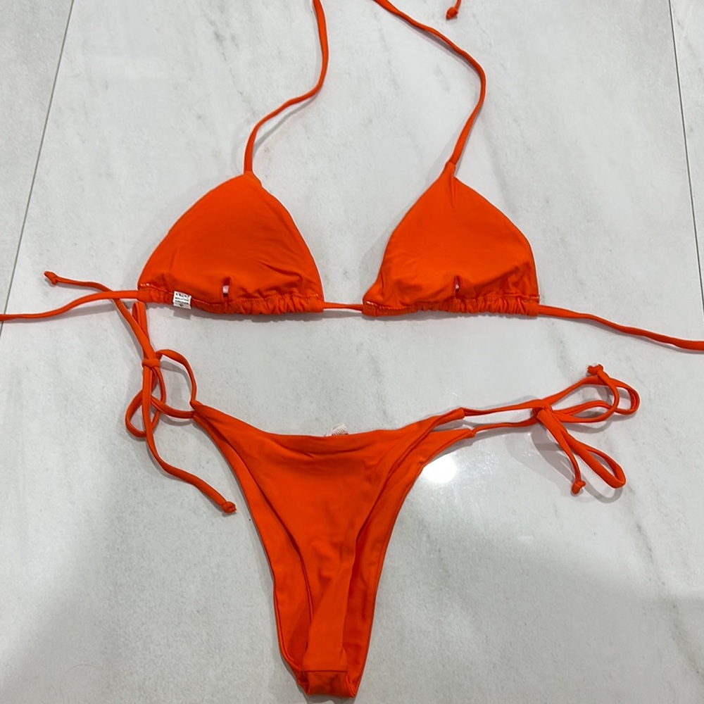 Orange String Bikini Set - Picture 2 of 4